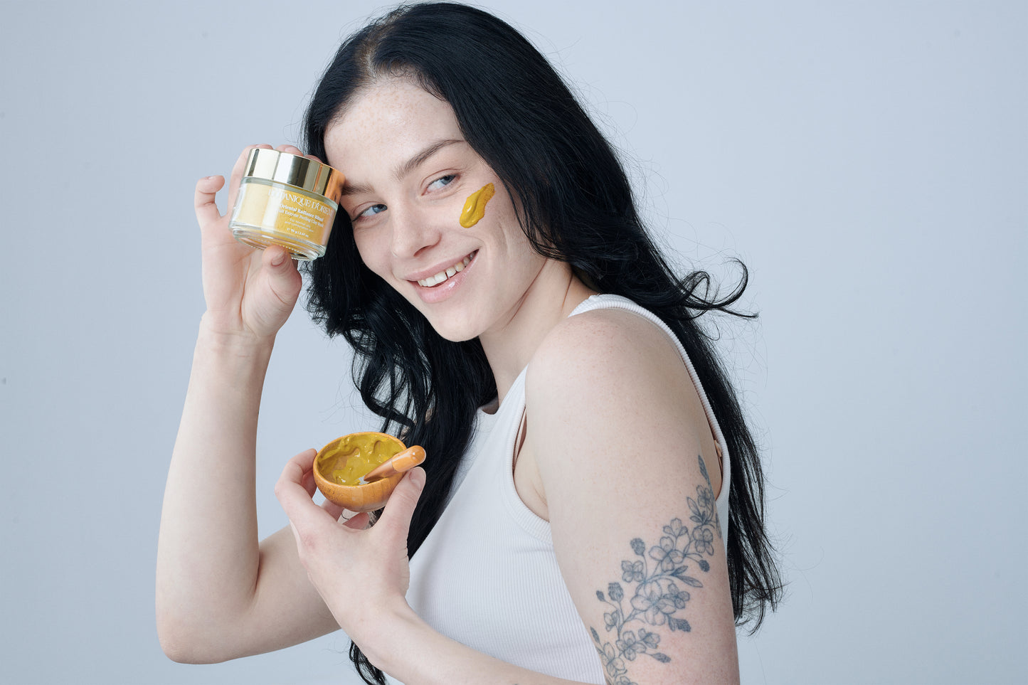 Fruit Enzyme Peeling Clay Mask mit Bambusschale, -löffel und Pinsel